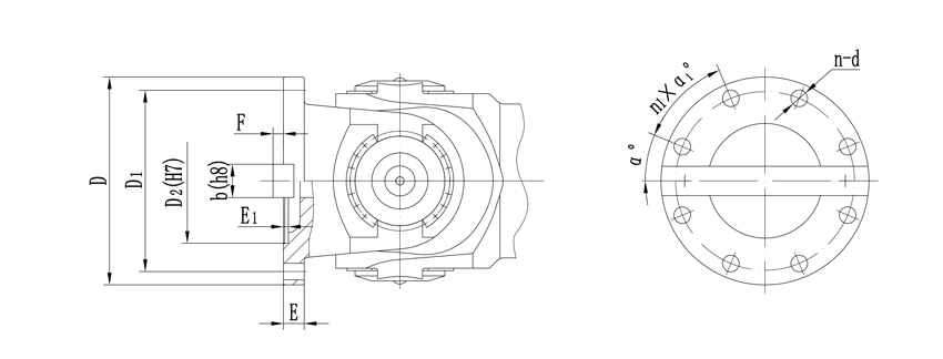 Flange connection size